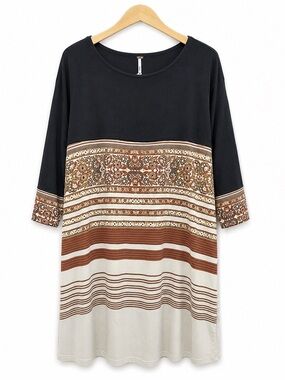 Free People Steppin Out Tunic Dress Boho Stripe Size Small